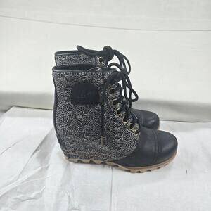 Sorel PDX Joan of Arctic III Lexie Tie Wedge Ankle Bootie Women's Size 6